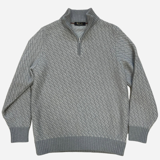 Loro Piana Baby Cashmere Knit 1/4 Zip Sweater