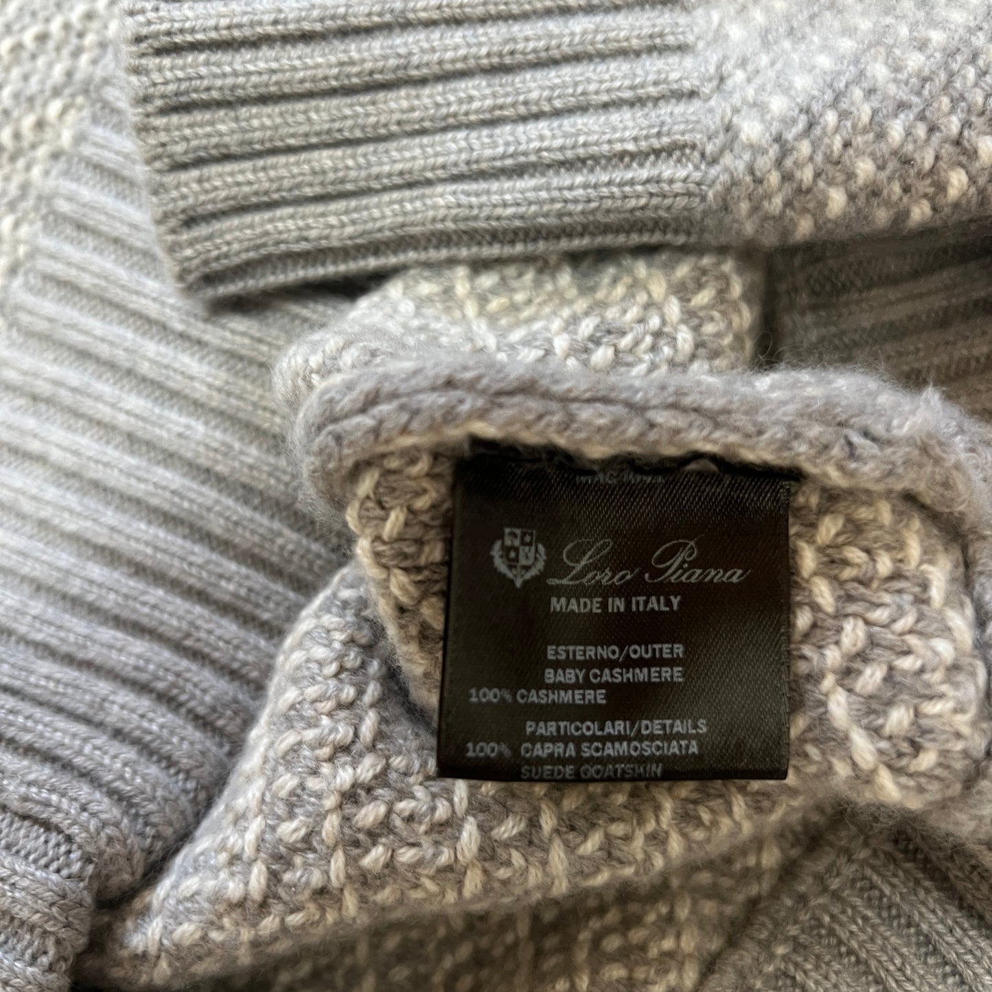 Loro Piana Baby Cashmere Knit 1/4 Zip Sweater