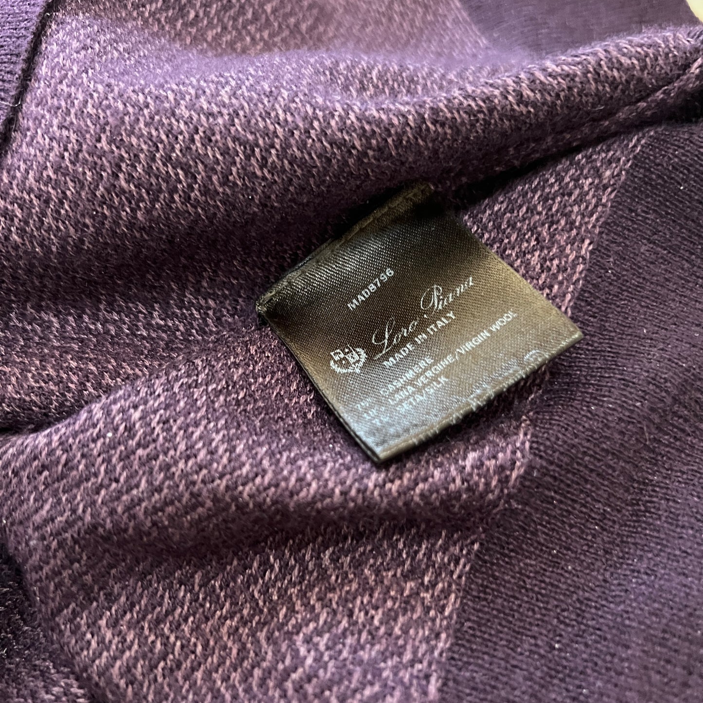 Loro Piana Cashmere Herringbone Knit Polo