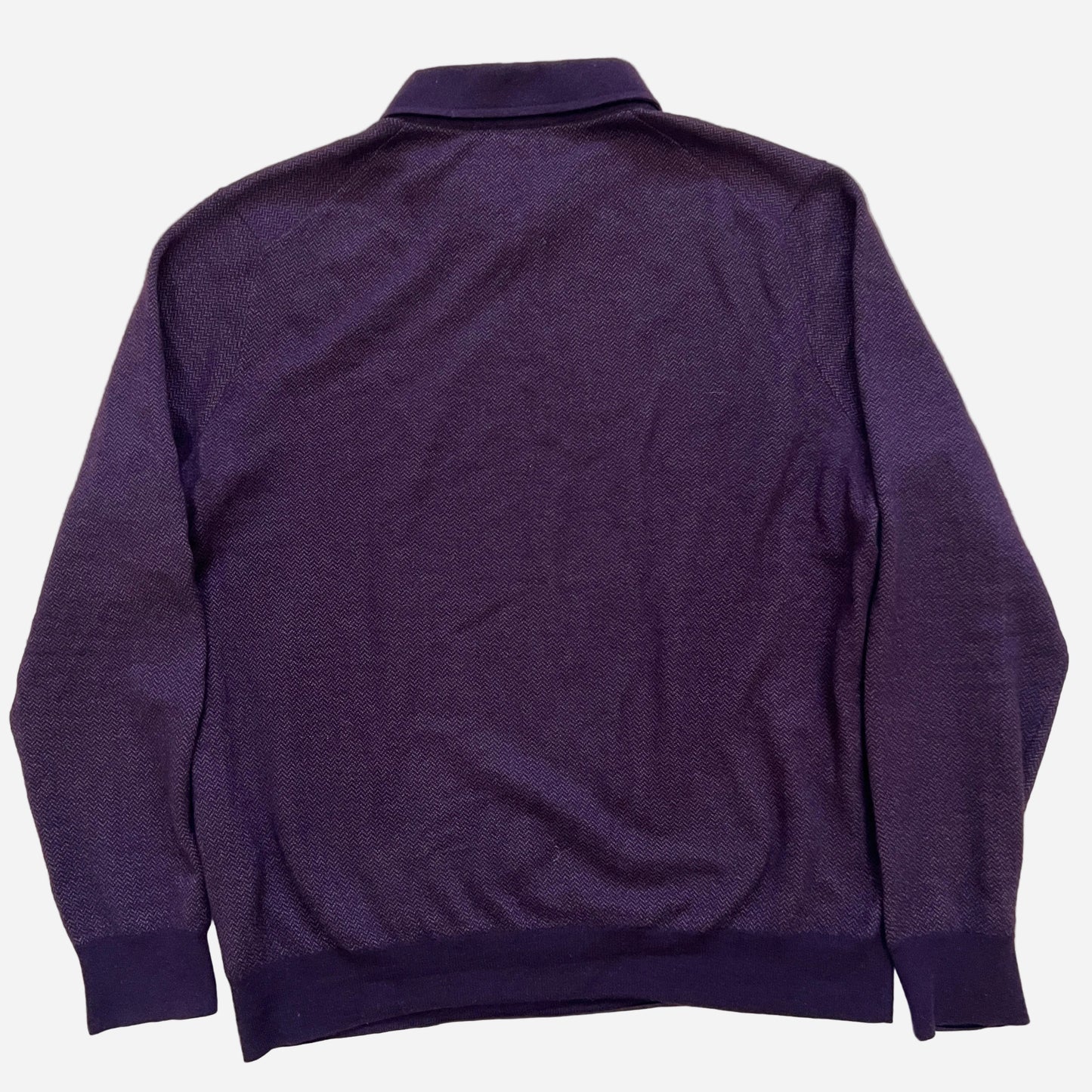 Loro Piana Cashmere Herringbone Knit Polo