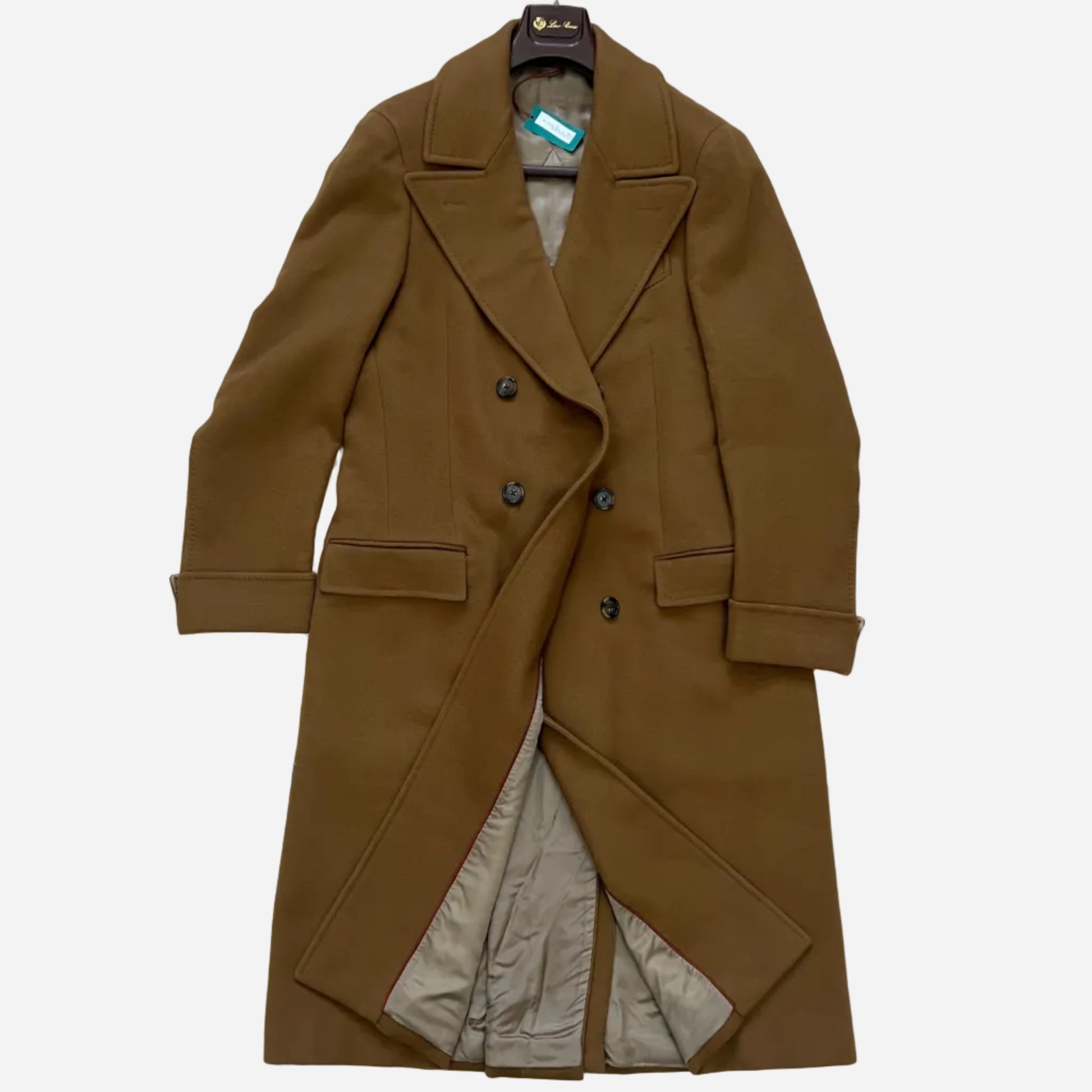 Loro Piana "Sergio" Cashmere Double Breasted Overcoat