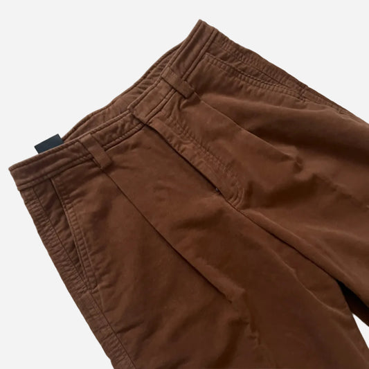 Zegna Pleated Cotton Trousers