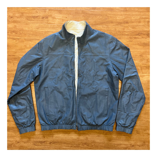 Loro Piana Calfskin Leather Windmate Bomber