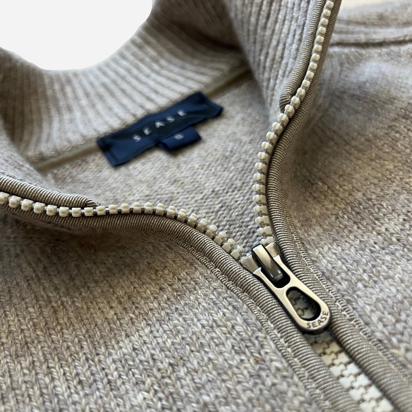 Sease Mouline Cashmere Half Zip Sweater