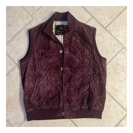 Loro Piana Suede Carry Gilet Vest