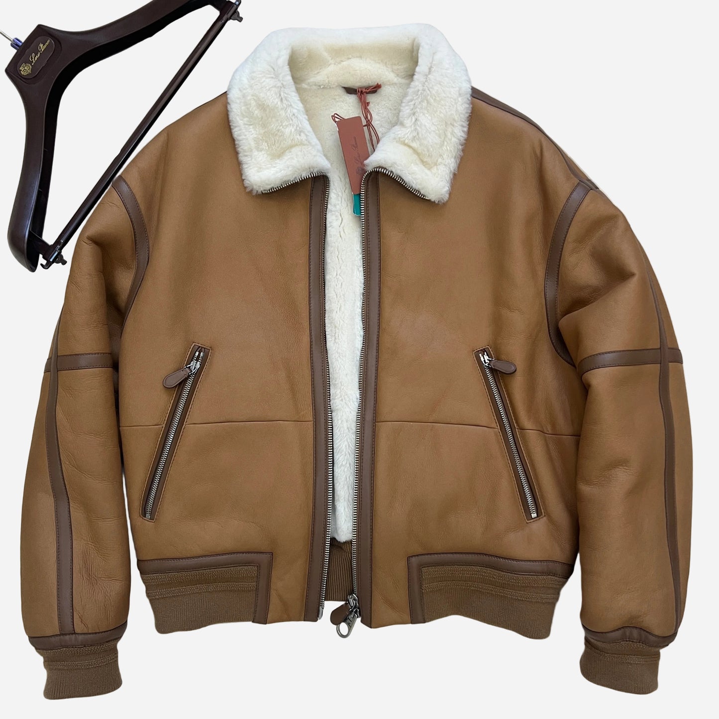 Loro Piana Merino Shearling "Peter" Bomber Jacket