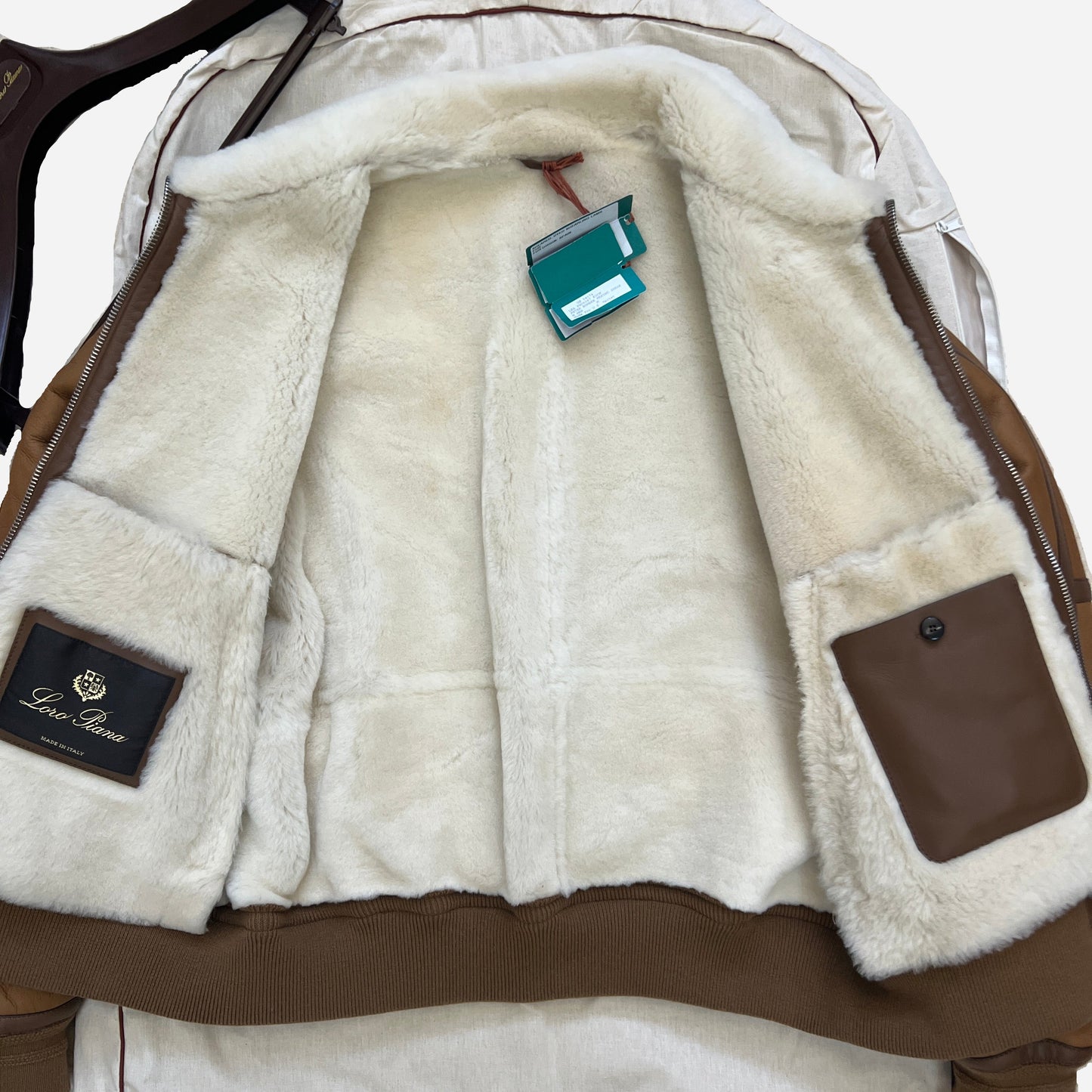 Loro Piana Merino Shearling "Peter" Bomber Jacket