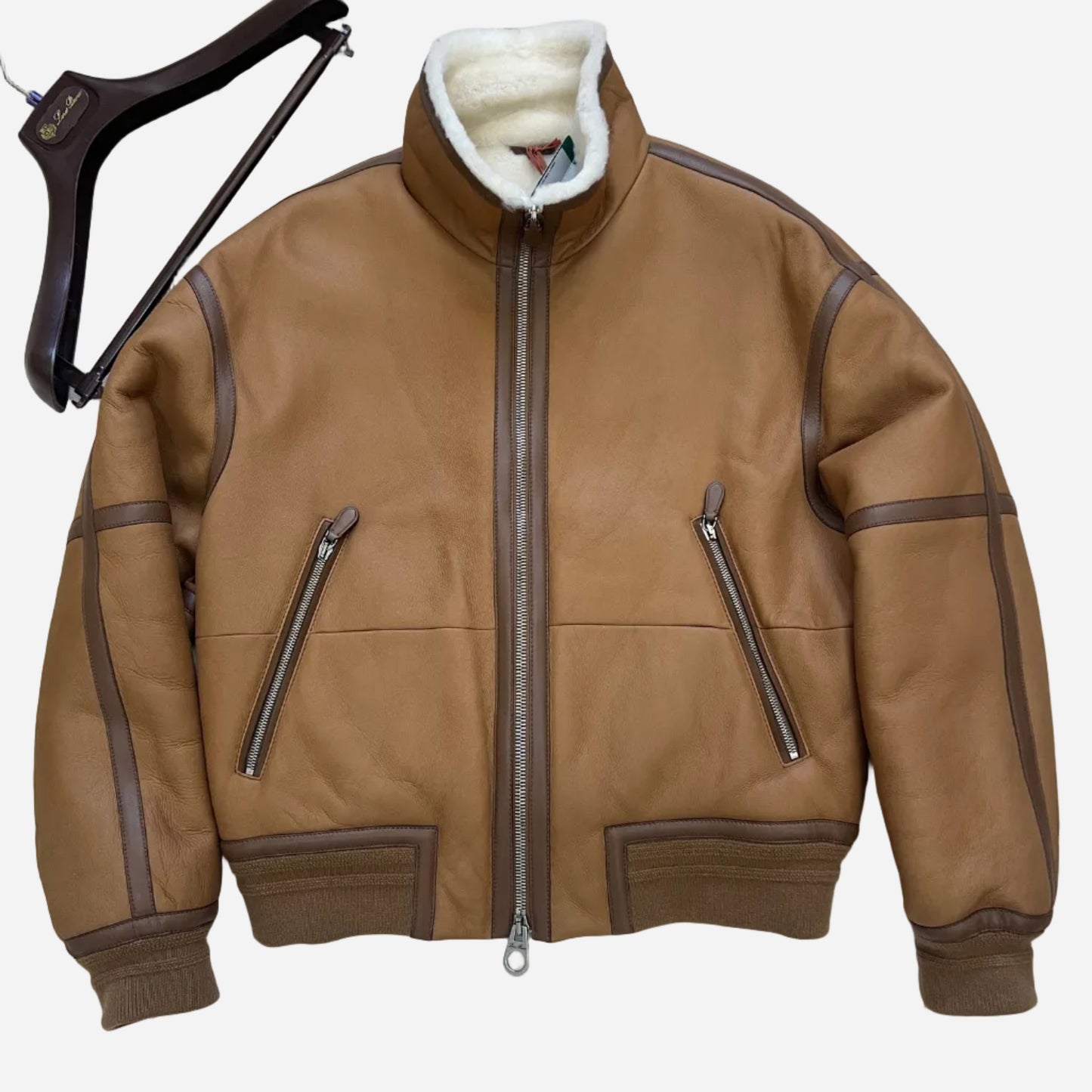 Loro Piana Merino Shearling "Peter" Bomber Jacket