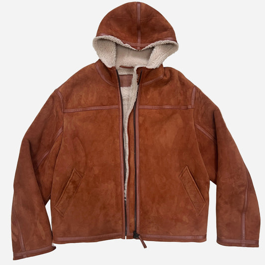 The Elder Statesman Shearling Hooded Jacket
