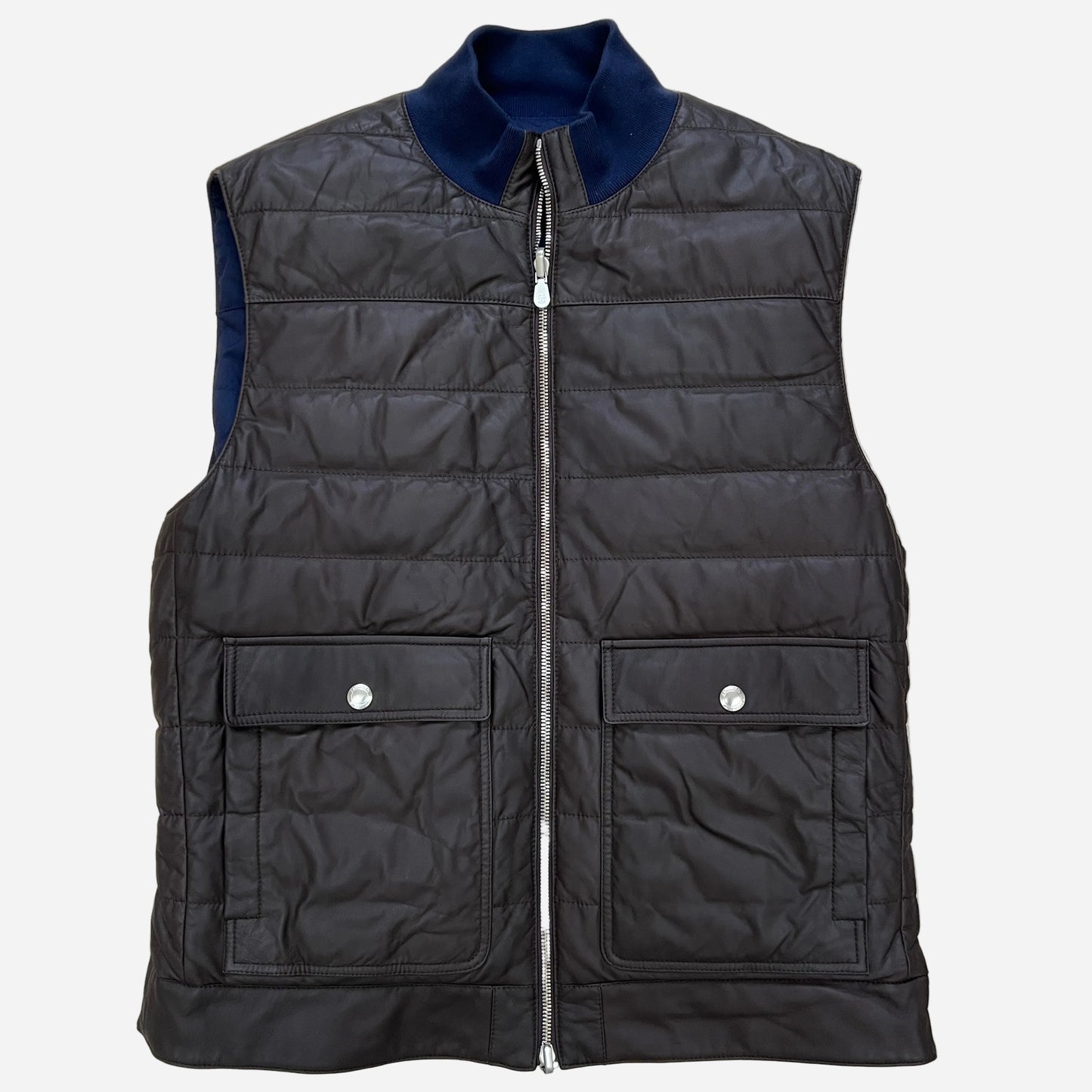 Brunello Cucinelli Reversible Leather Down Vest