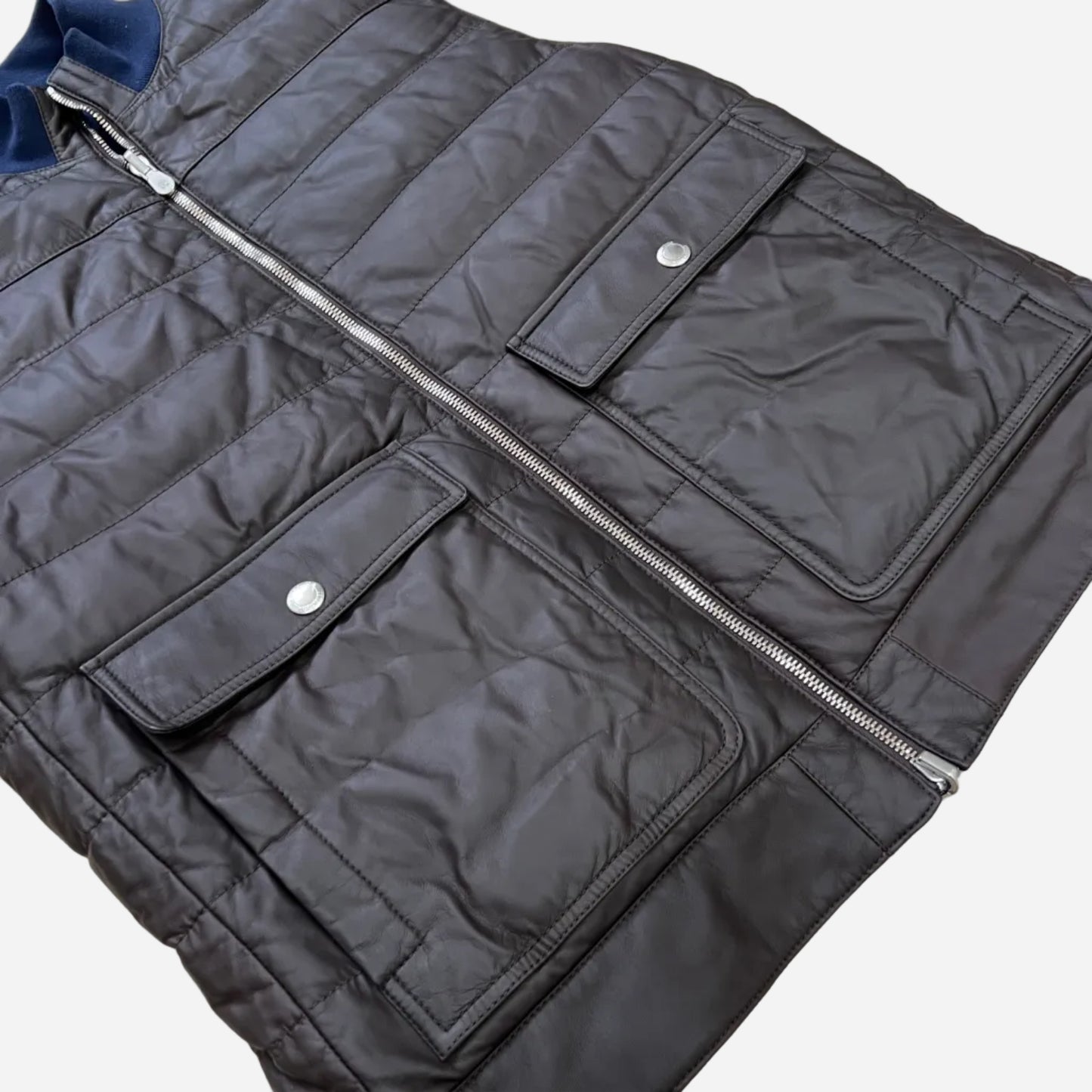 Brunello Cucinelli Reversible Leather Down Vest