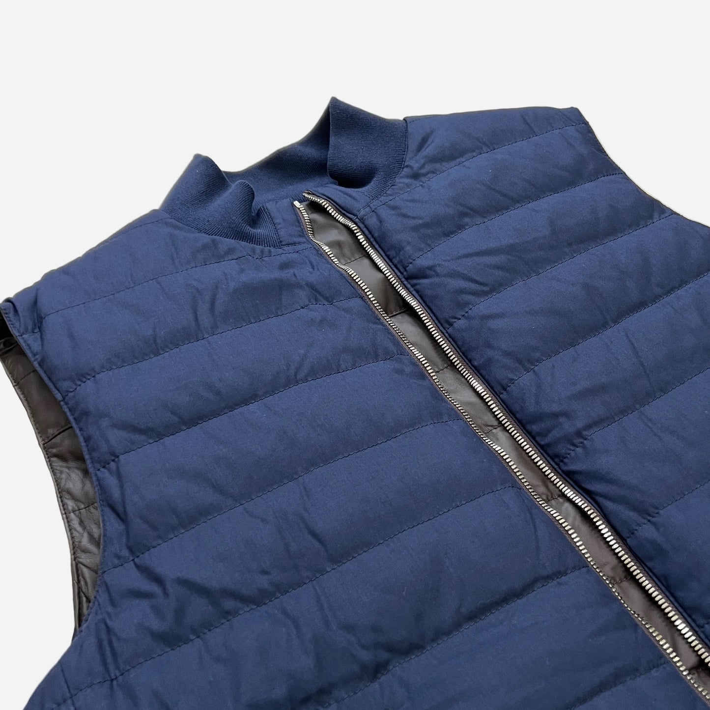 Brunello Cucinelli Reversible Leather Down Vest