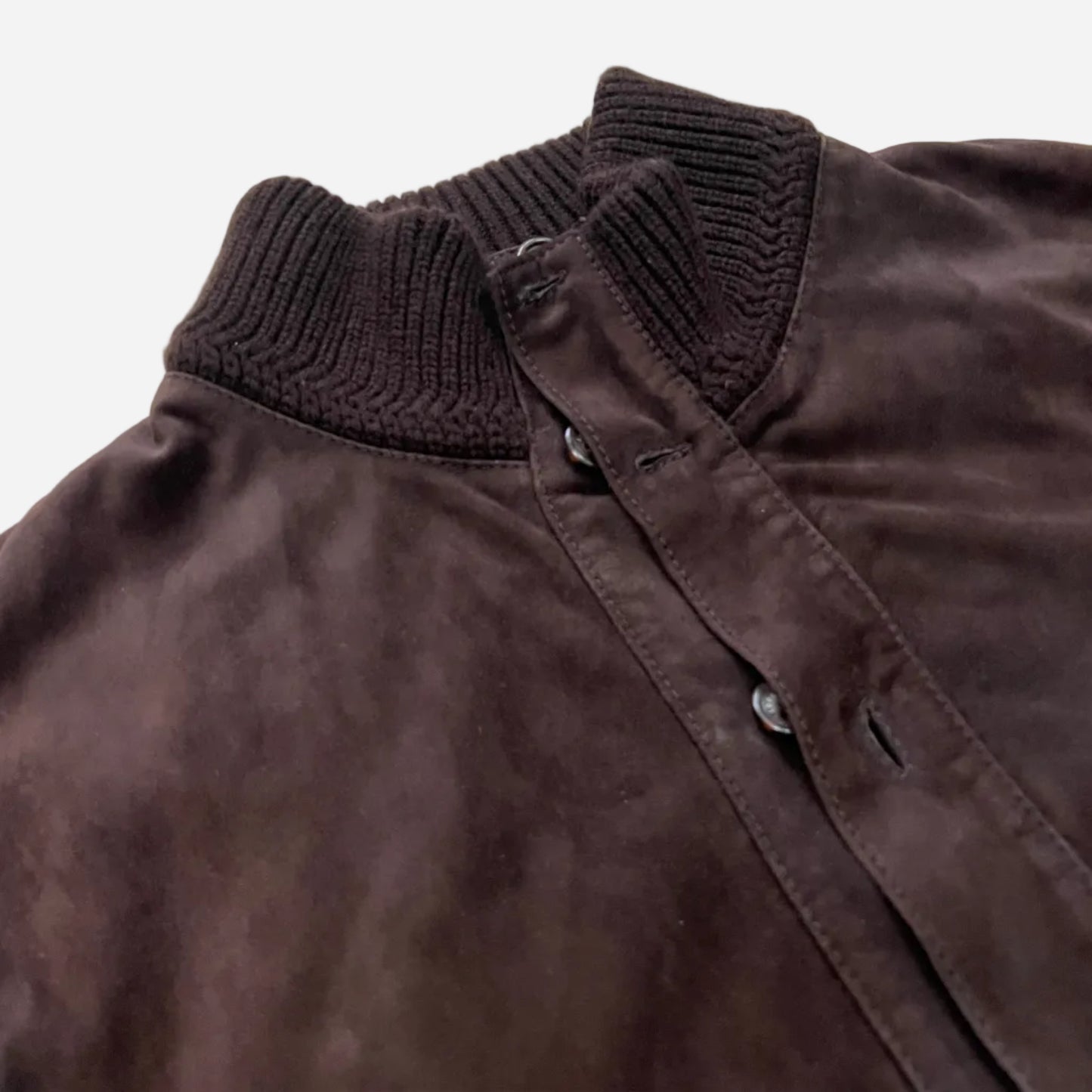 Loro Piana Cashmere Suede Button Up Jacket