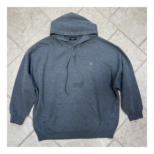 Balenciaga Cashmere Knit Hooded Sweatshirt