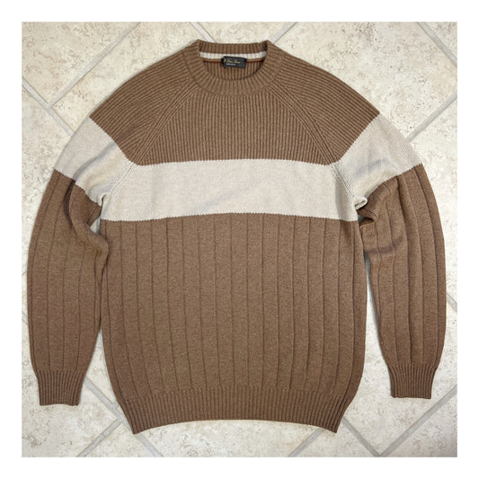Loro Piana Cashmere Color-Blocked Crewneck Sweater