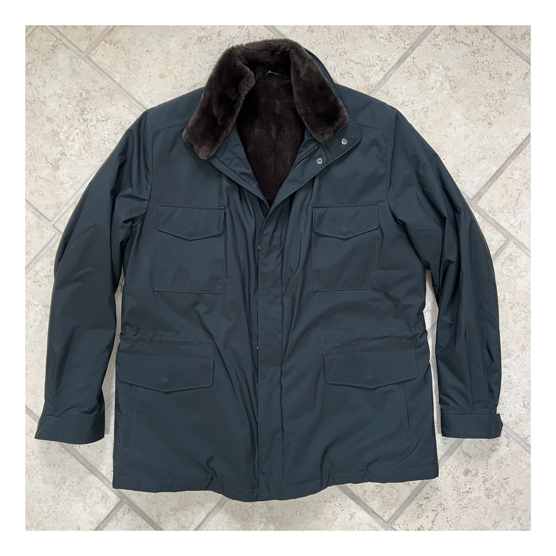 Loro Piana Castorino Fur Lined Traveller Coat - Main Image