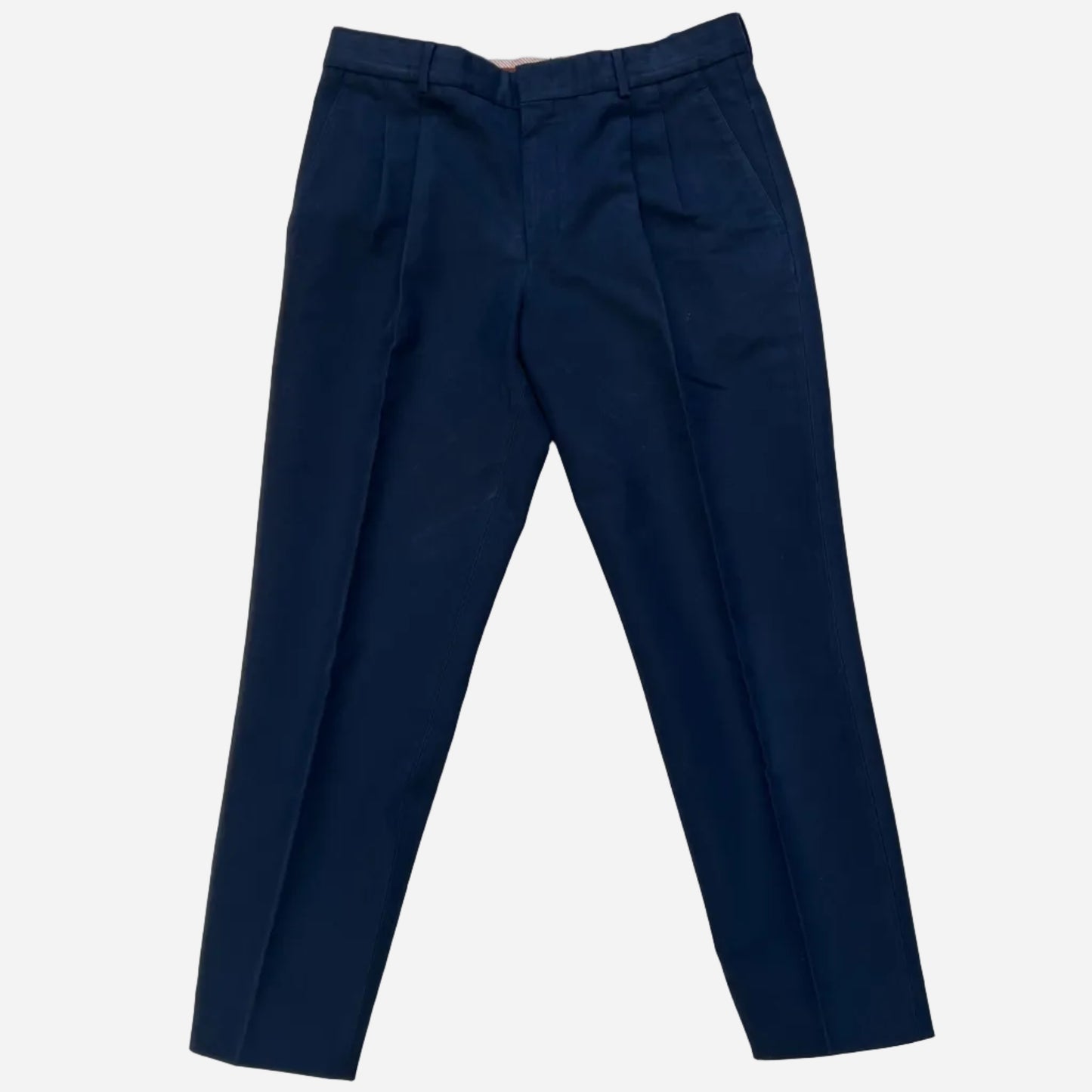 Loro Piana Dark Blue Pleated Trousers