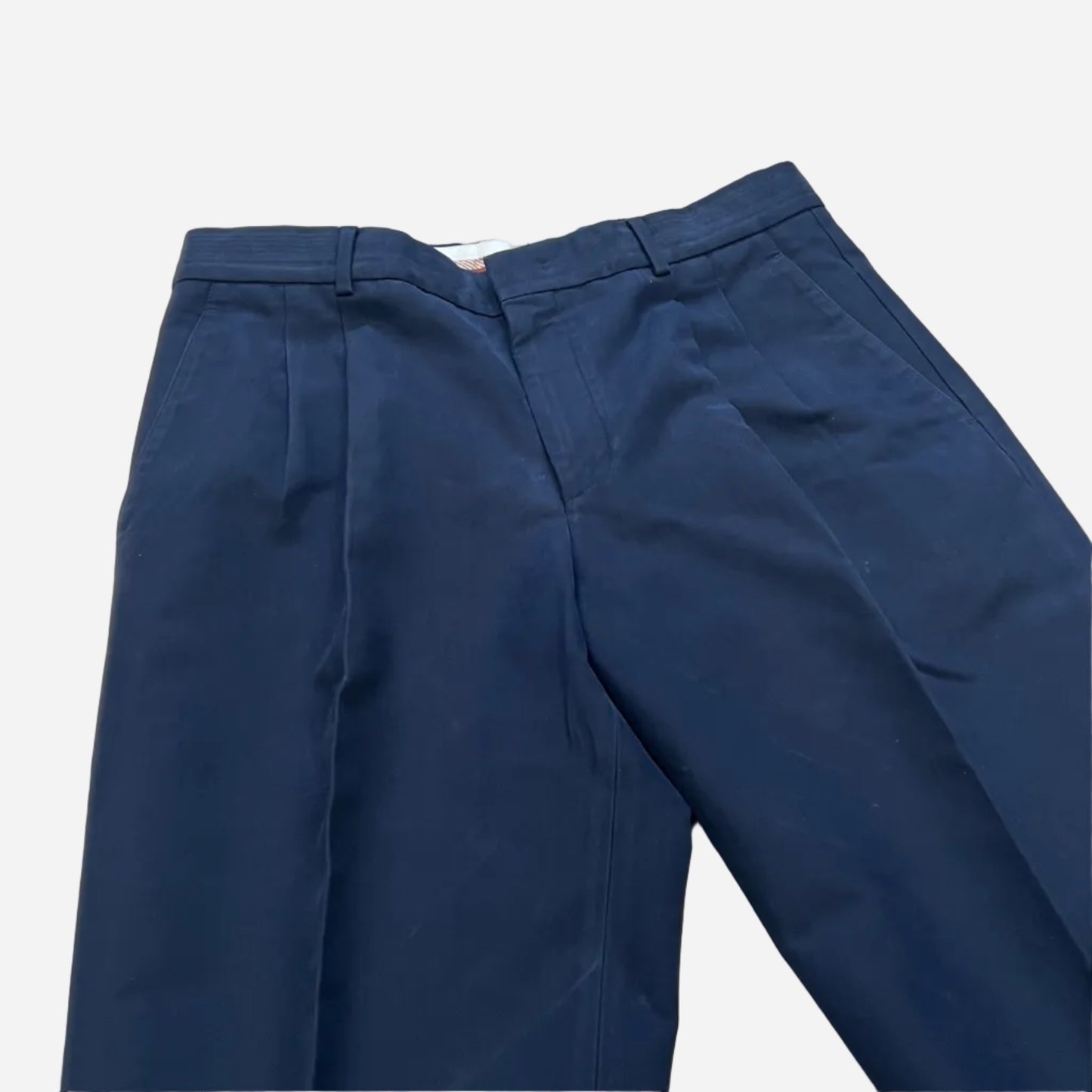 Loro Piana Dark Blue Pleated Trousers