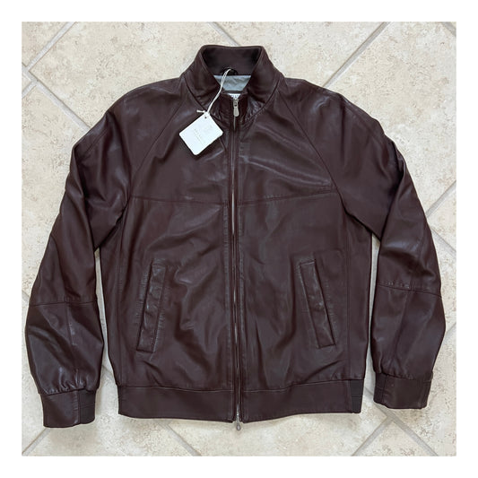 Brunello Cucinelli Leather Bomber Jacket