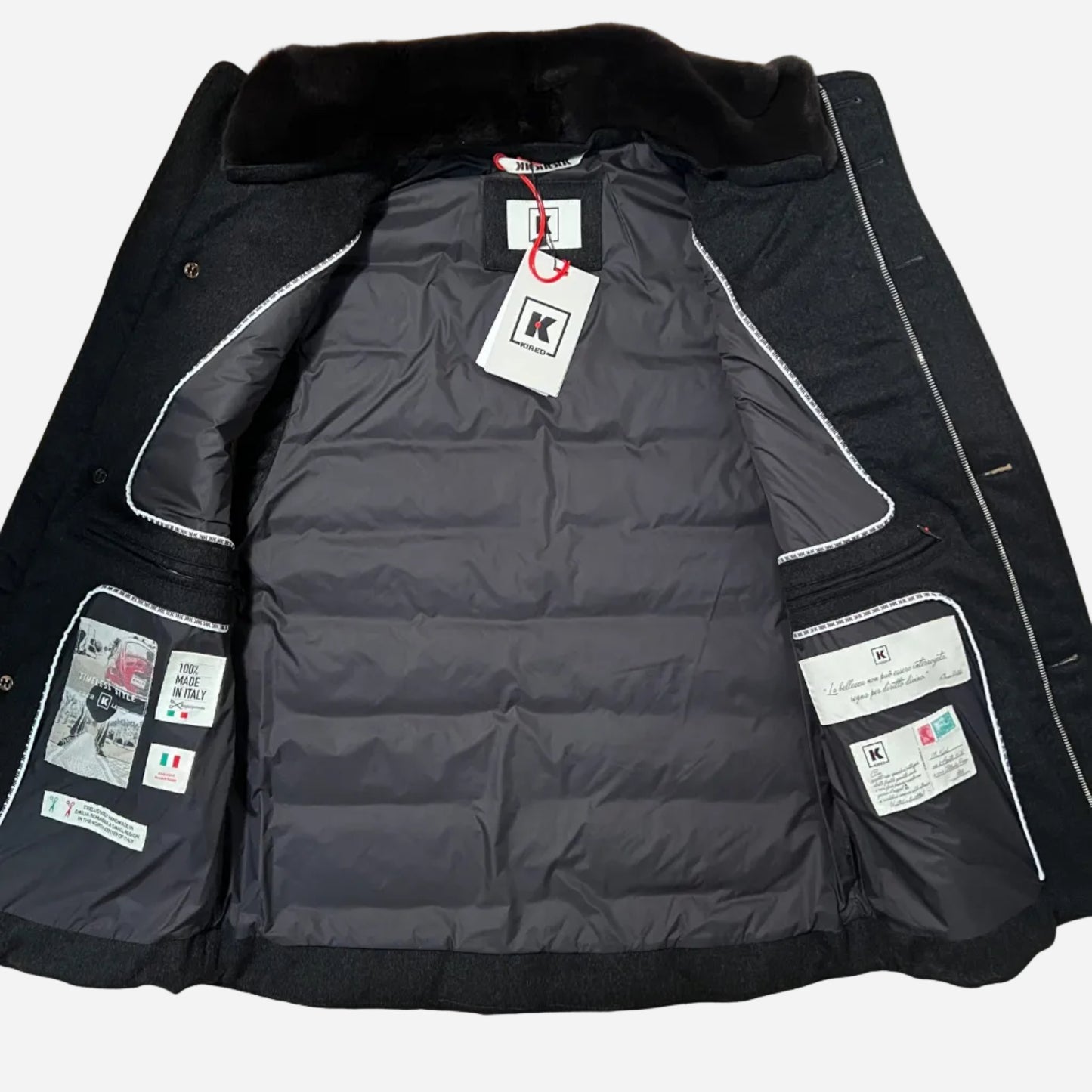 Kired Cashmere Down Vest With Castorino Fur Trim