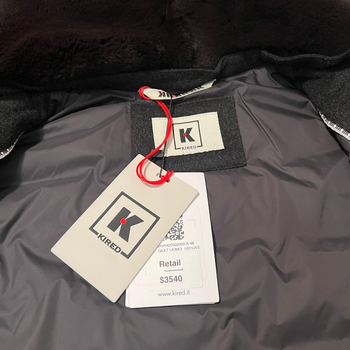 Kired Cashmere Down Vest With Castorino Fur Trim