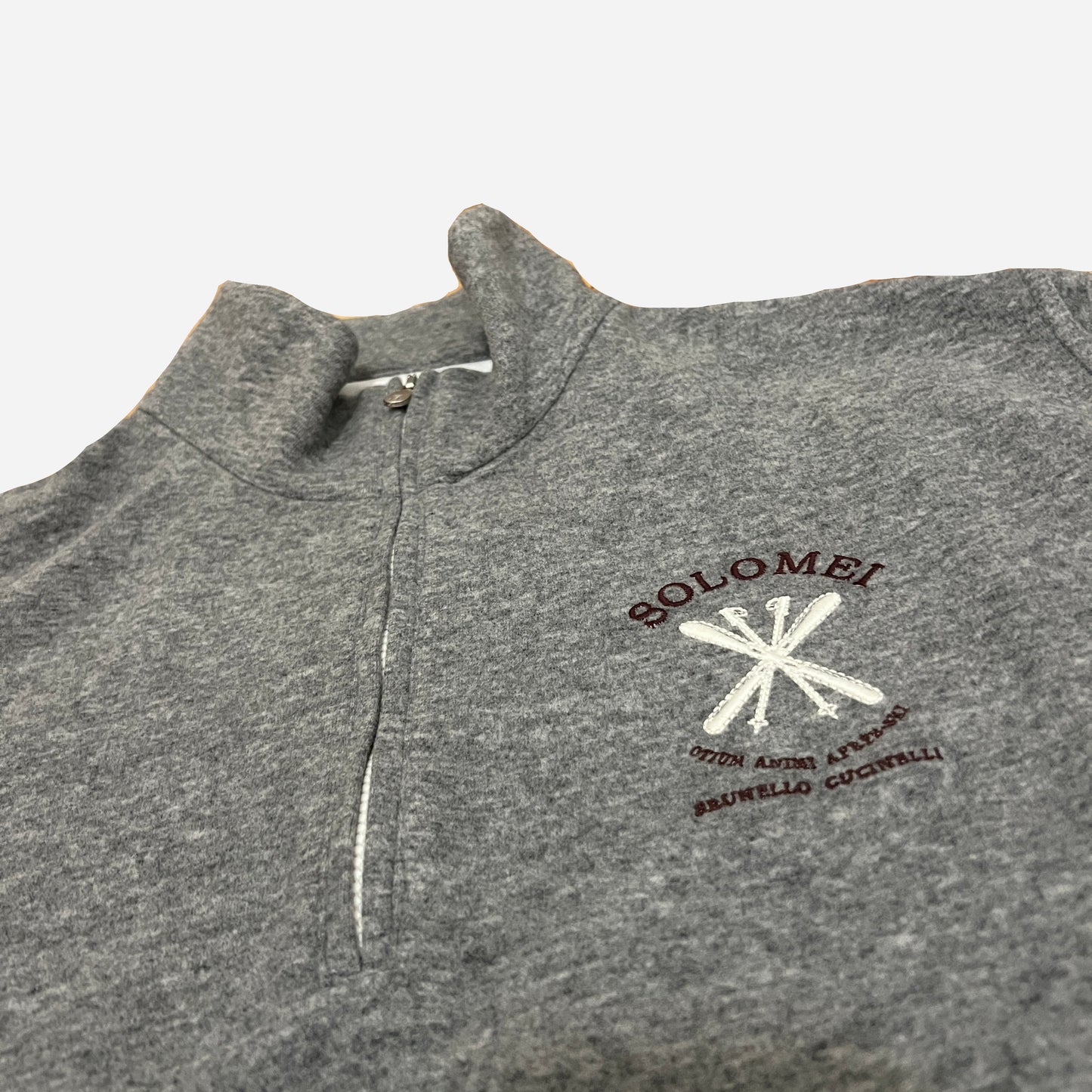 Brunello Cucinelli Cashmere Ski 1/4 Zip Sweatshirt