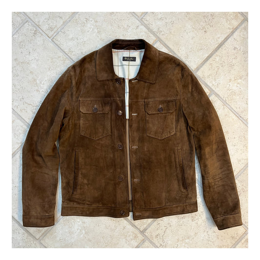 Loro Piana Suede Trucker Jacket