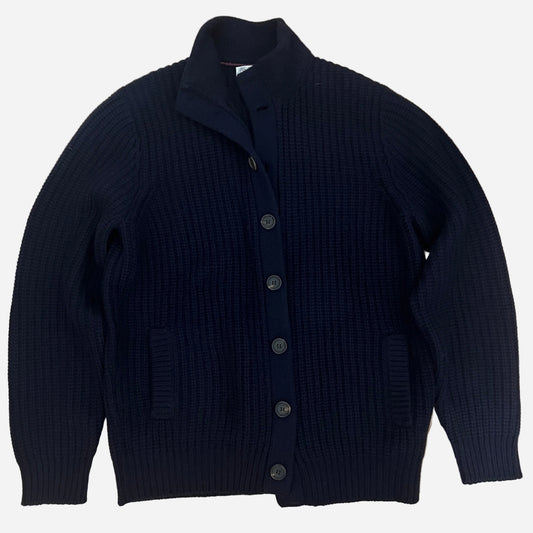 Brunello Cucinelli Thick Cashmere Knit Button Up Cardigan