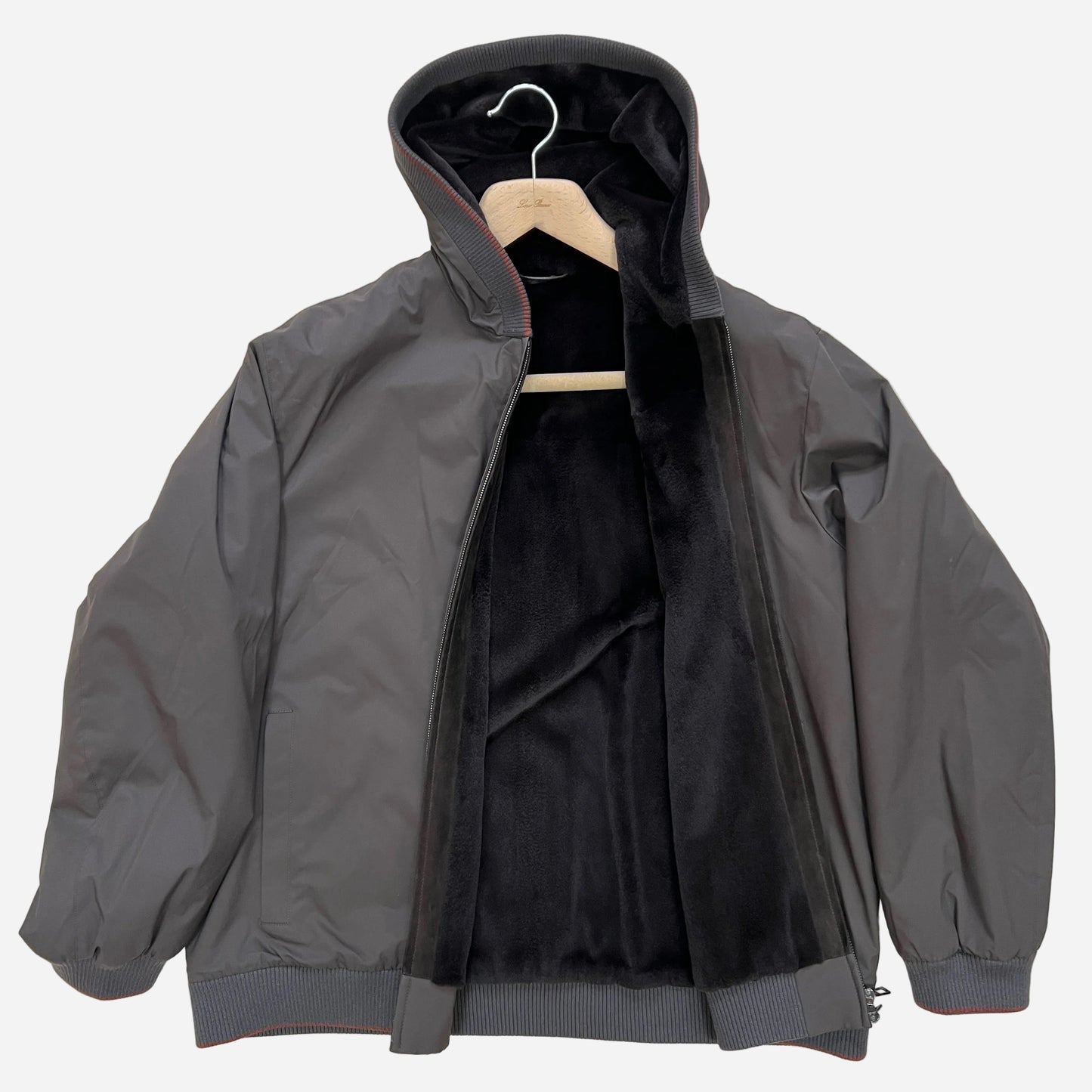 Loro Piana Mink Fur Lined Hooded Bomber Jacket