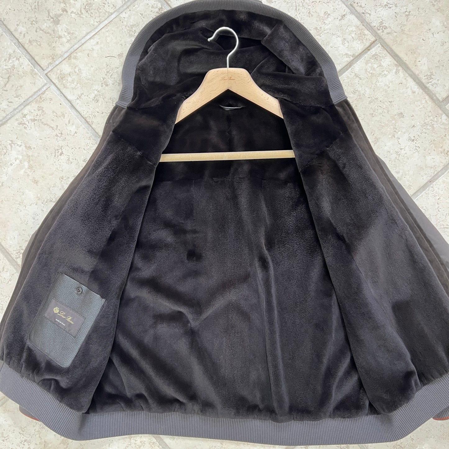 Loro Piana Mink Fur Lined Hooded Bomber Jacket
