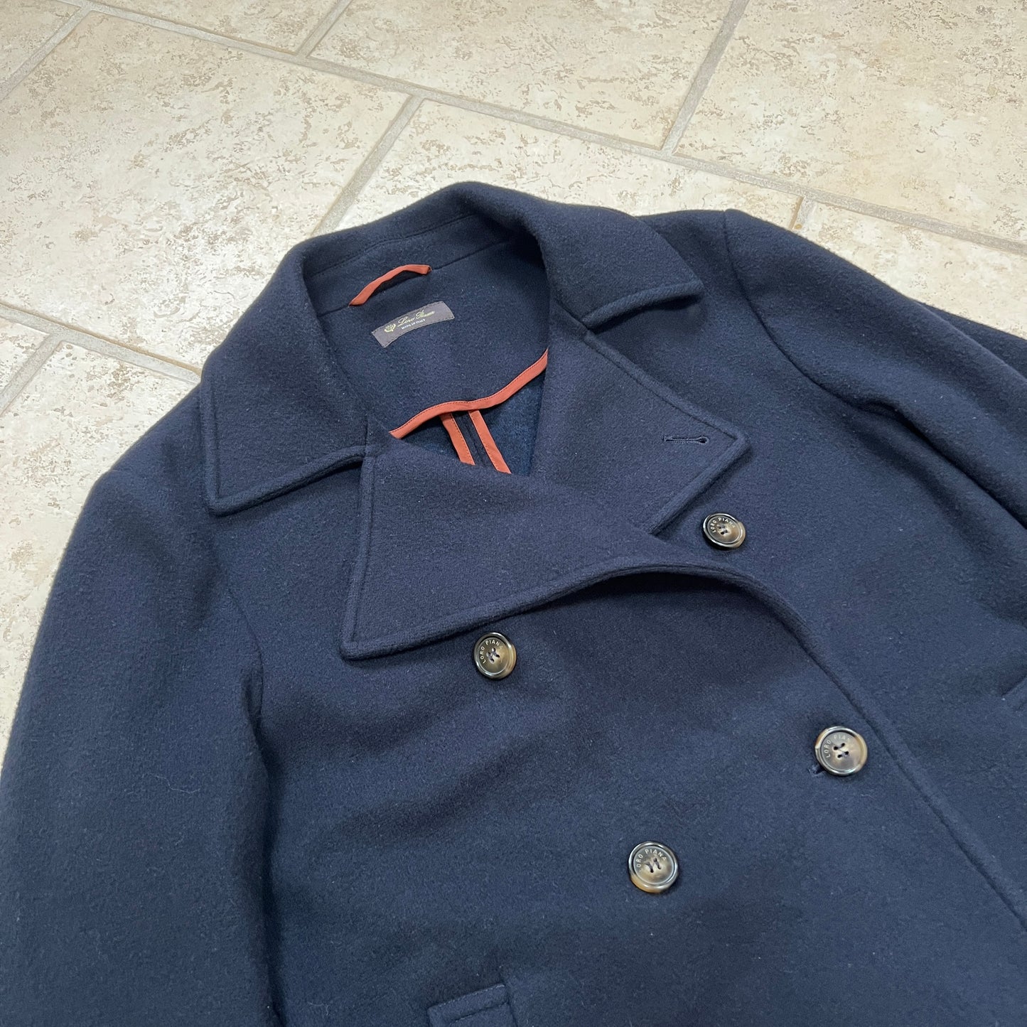 Loro Piana Double Cashmere Jersey Peacoat