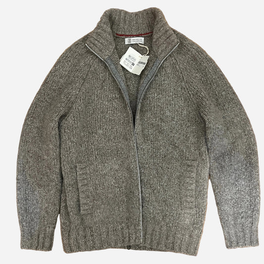 NWT Brunello Cucinelli Cashmere Blend Zip Sweater
