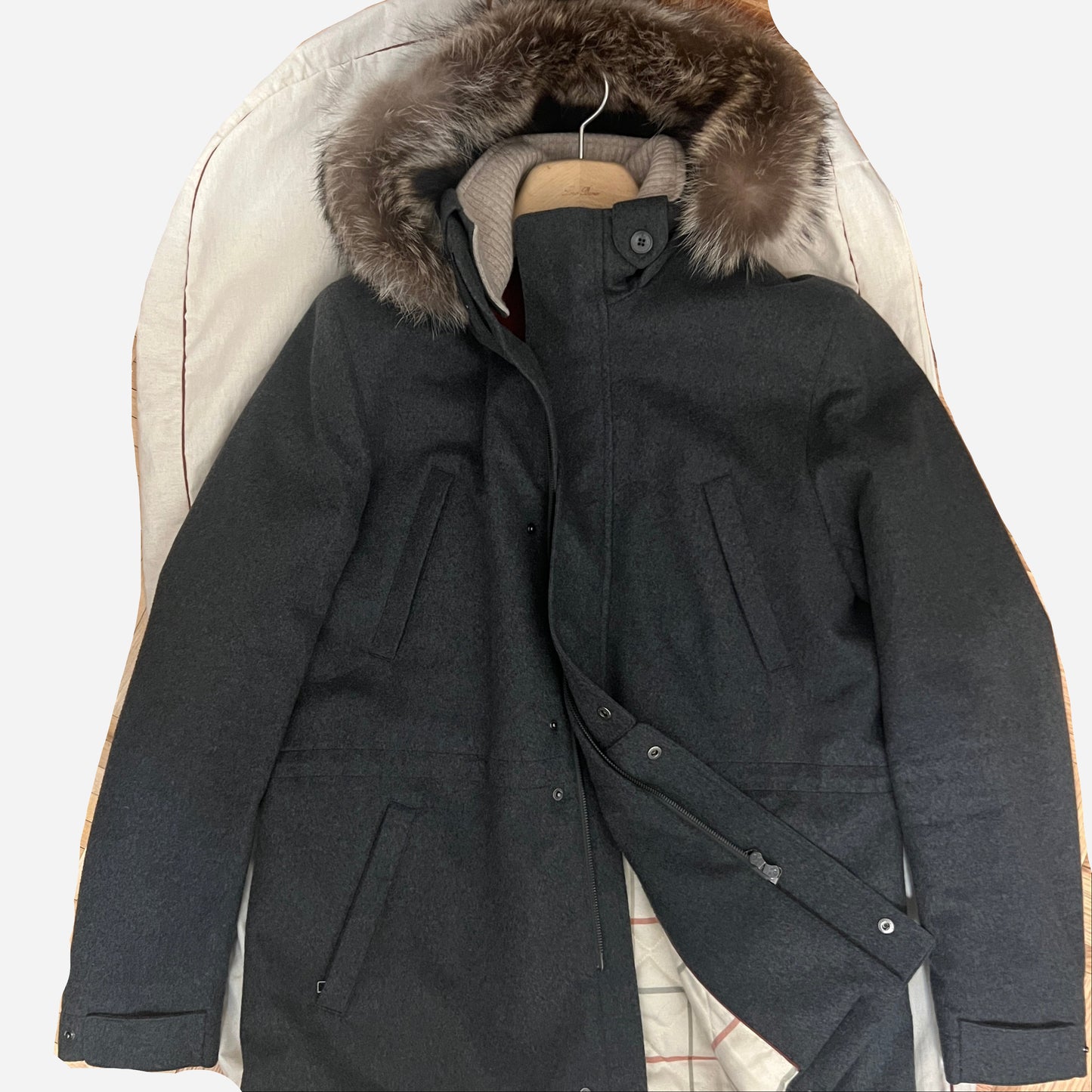Loro Piana Baby Cashmere Fox Fur Icer Jacket