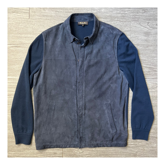 Loro Piana Suede Panelled Cashmere Jacket