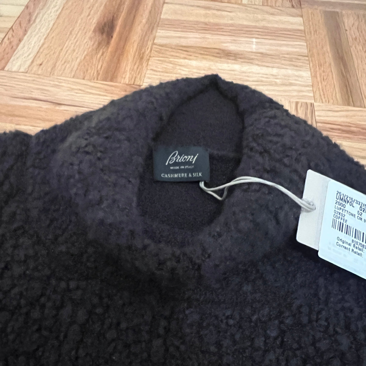 Brioni Cashmere Silk Boulce Mock Neck Sweater