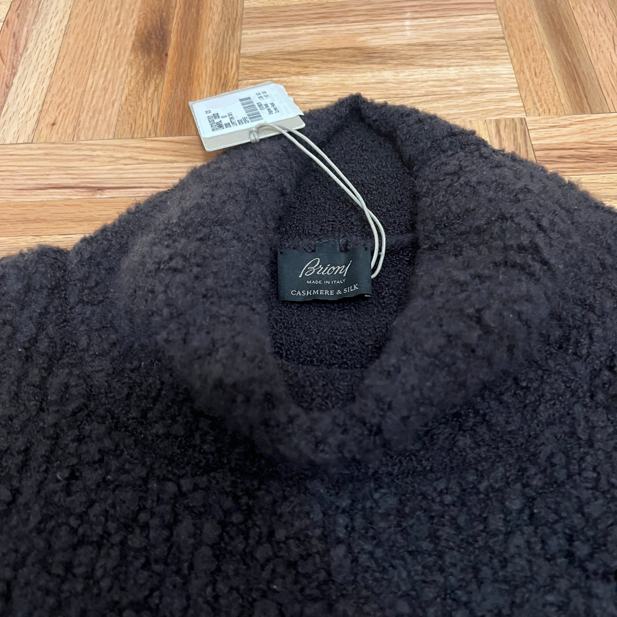 Brioni Cashmere Silk Boulce Mock Neck Sweater