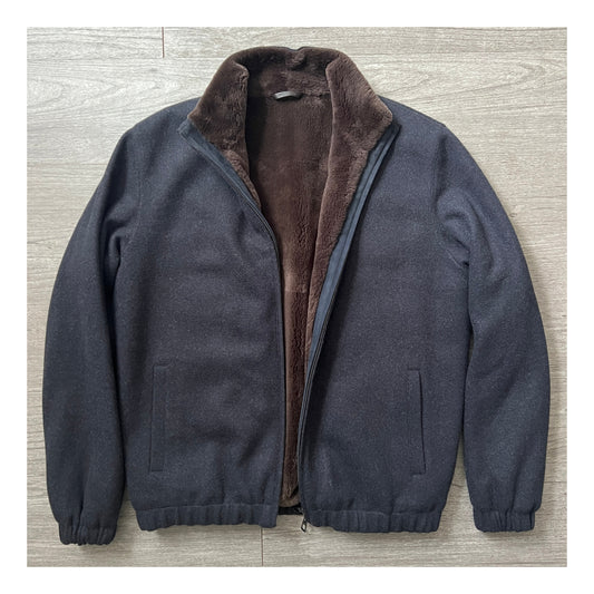 Loro Piana Castorino Fur Cashmere Bomber Jacket