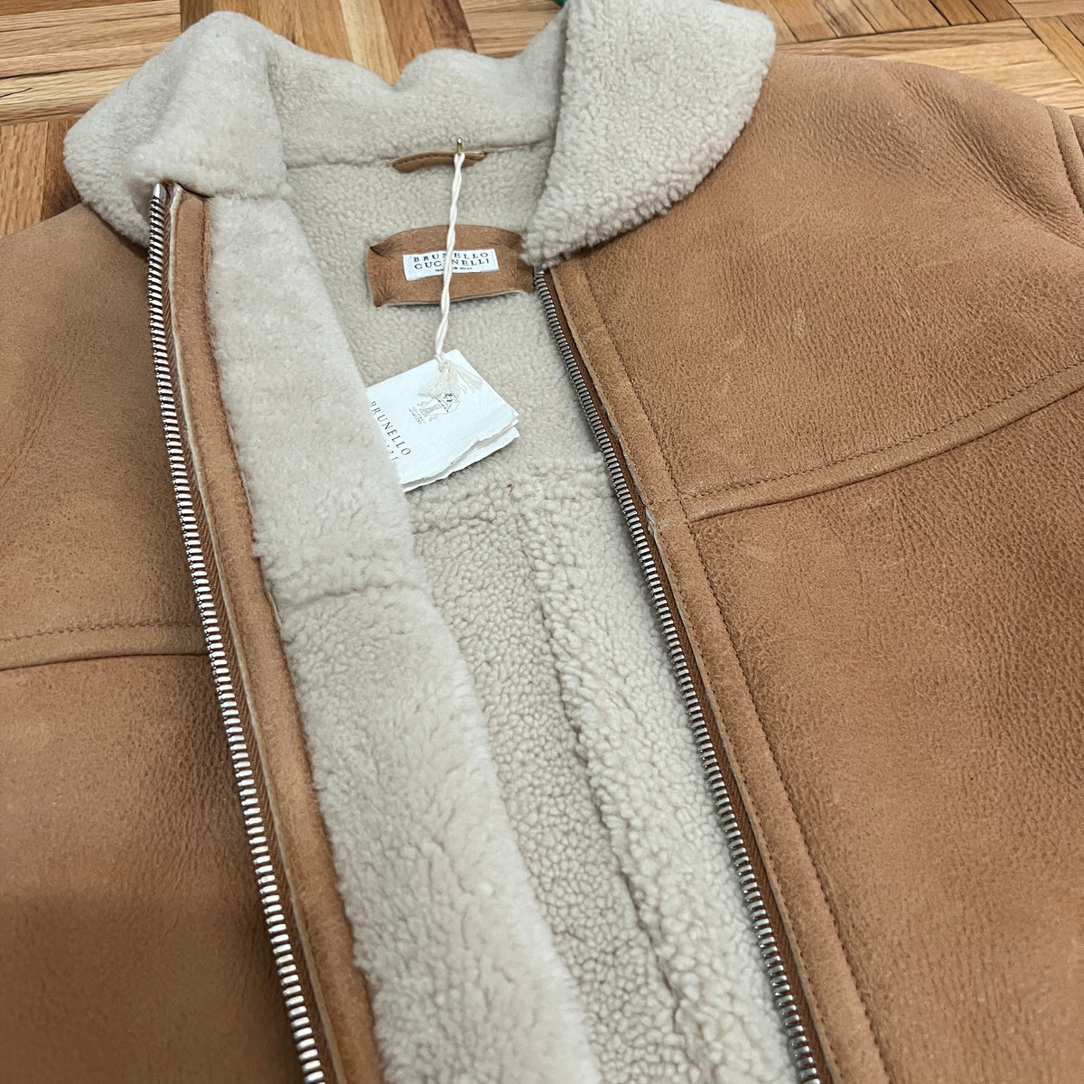 Brunello Cucinelli Aviator Shearling Bomber Jacket