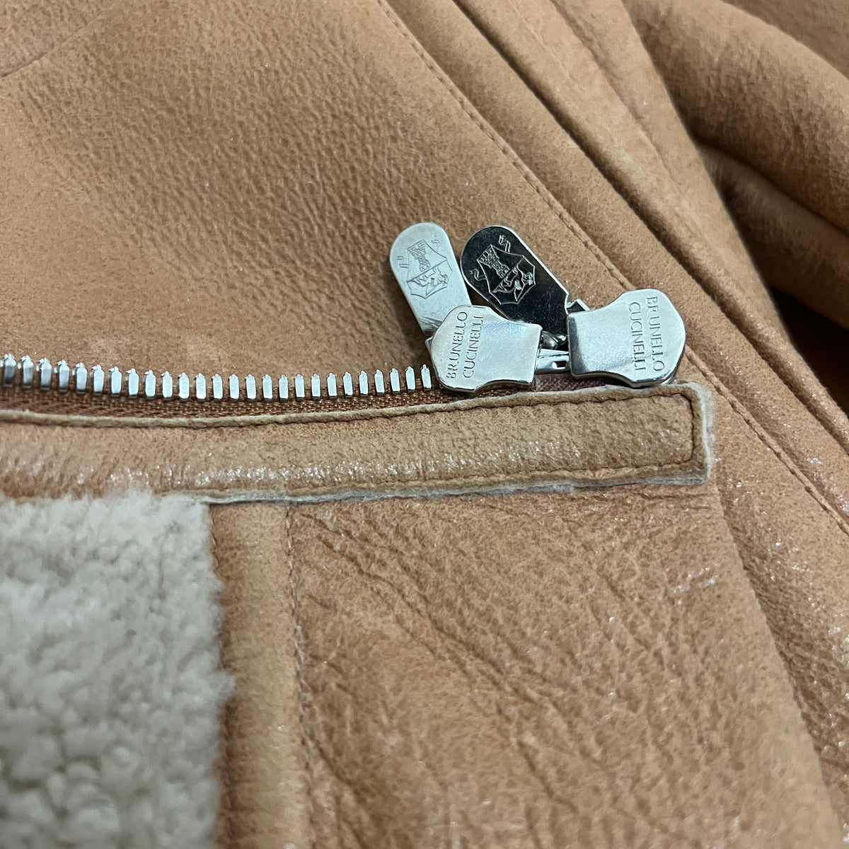 Brunello Cucinelli Aviator Shearling Bomber Jacket
