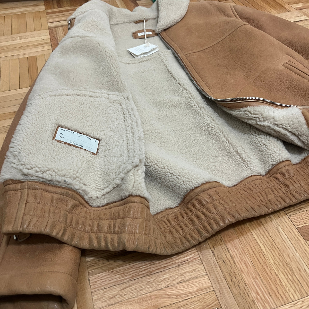Brunello Cucinelli Aviator Shearling Bomber Jacket