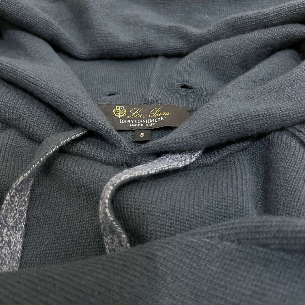 Loro Piana Baby Cashmere Hooded Sweatshirt w/Logo Embroidery