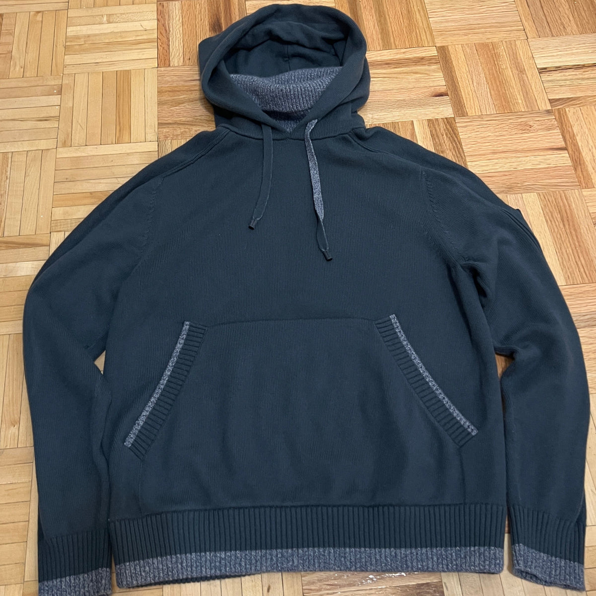 Loro Piana Baby Cashmere Hooded Sweatshirt w/Logo Embroidery