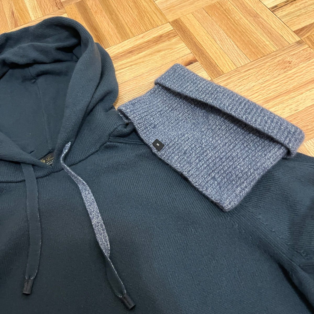 Loro Piana Baby Cashmere Hooded Sweatshirt w/Logo Embroidery