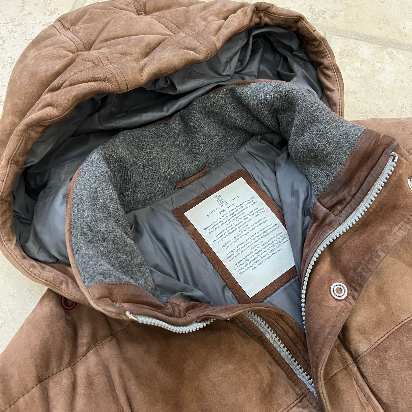 Brunello Cucinelli Suede Down Parka