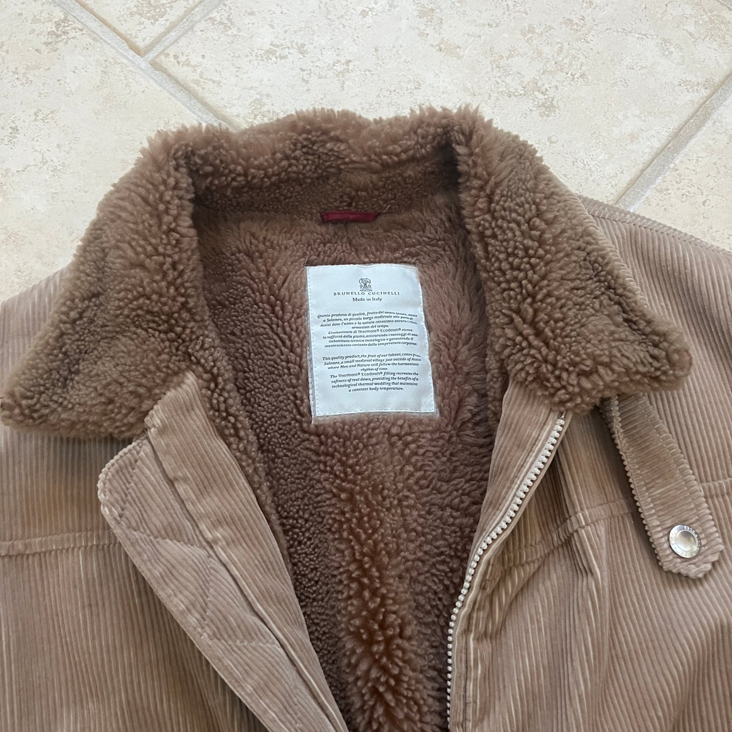 Brunello Cucinelli Shearling Lined Bomber Jacket