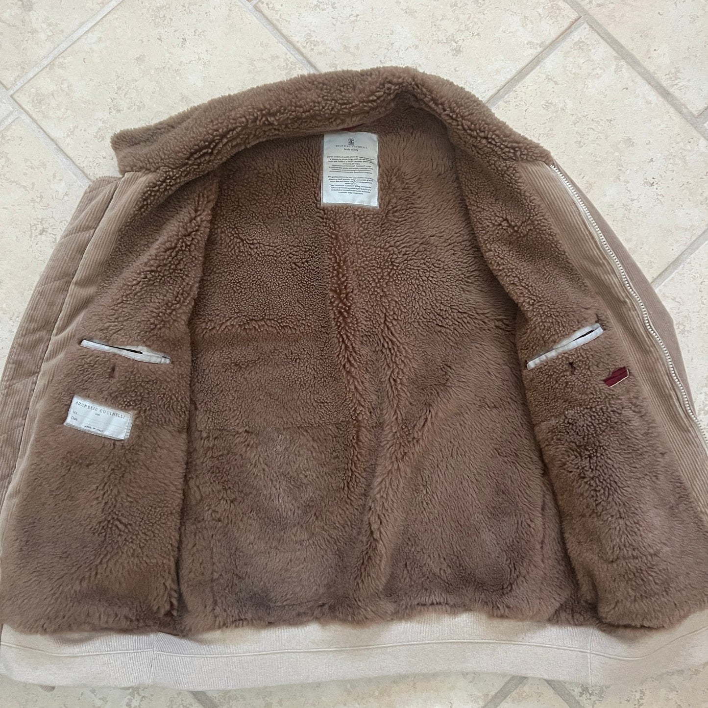 Brunello Cucinelli Shearling Lined Bomber Jacket