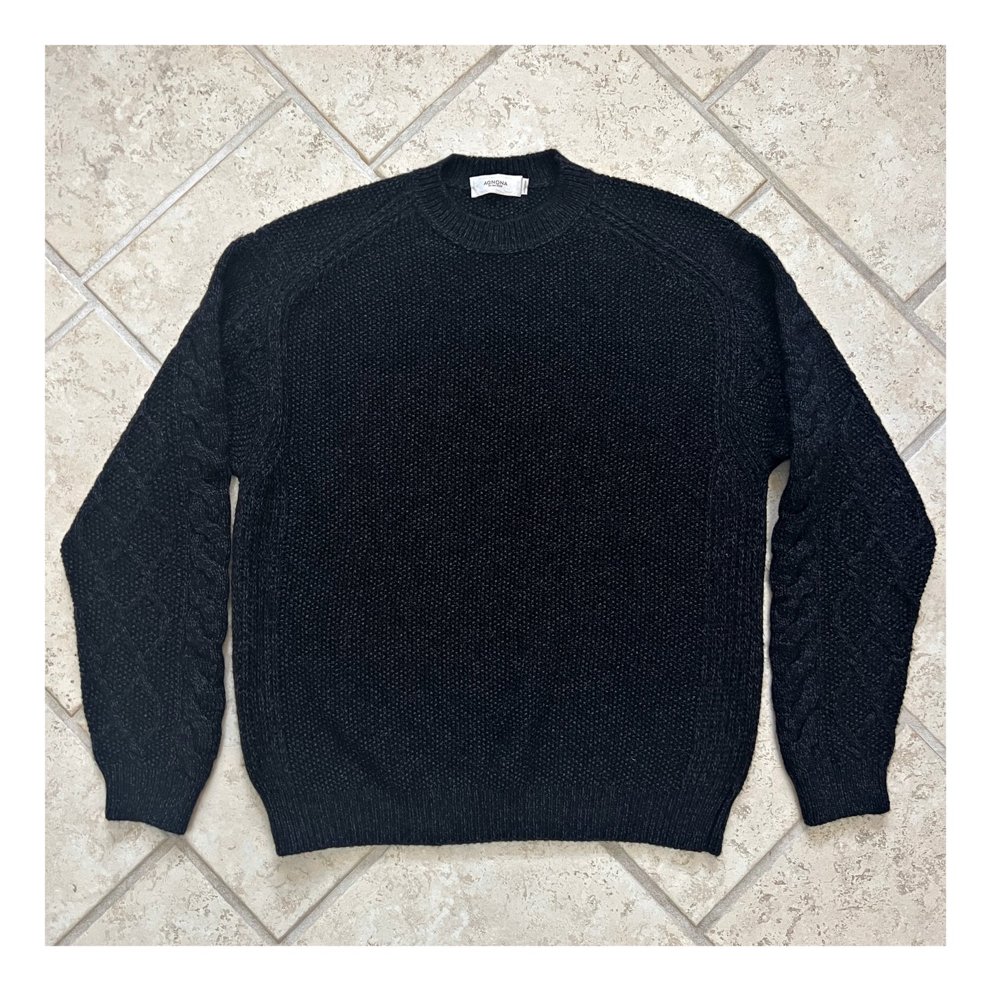 Agnona Cashmere Cable Knit Crewneck