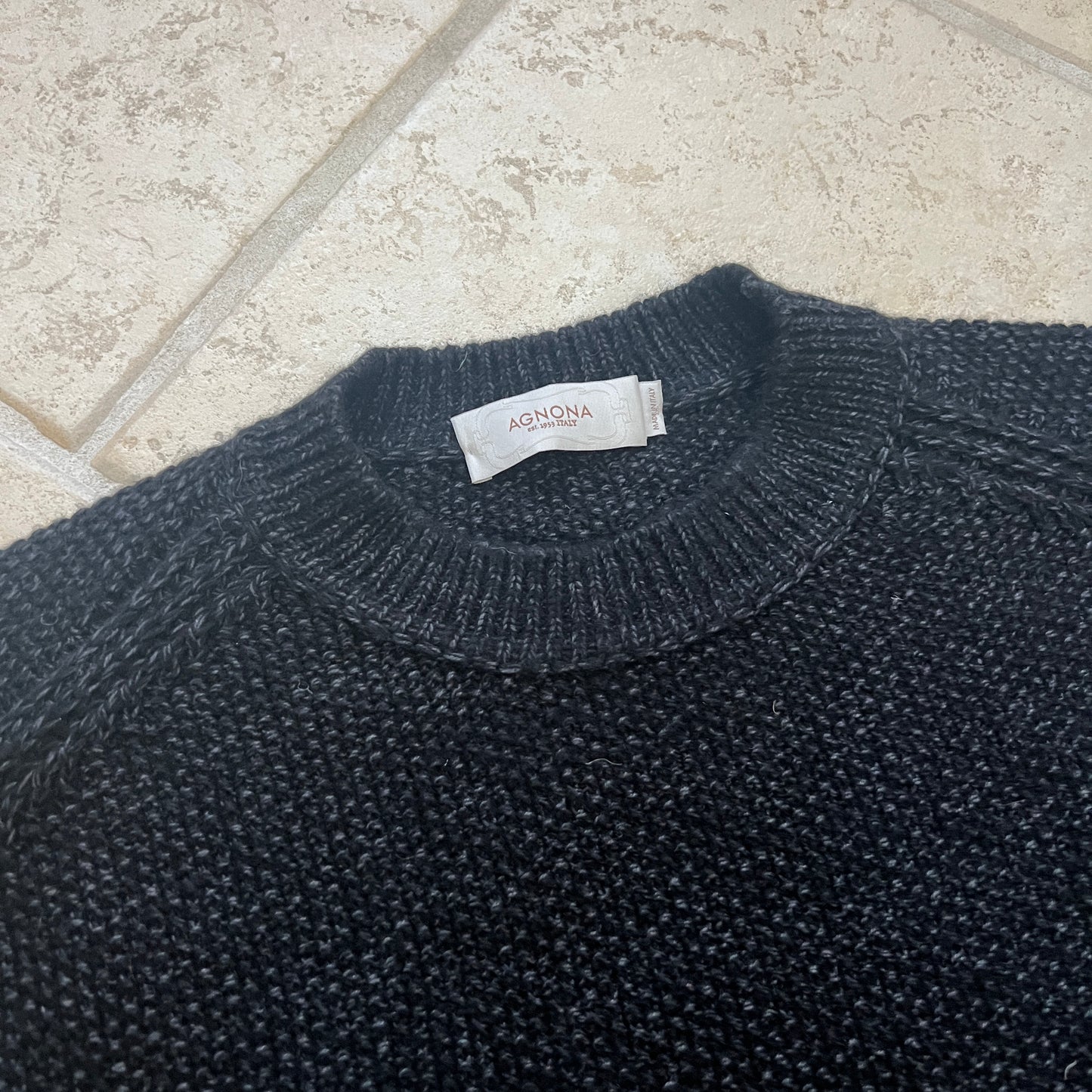 Agnona Cashmere Cable Knit Crewneck