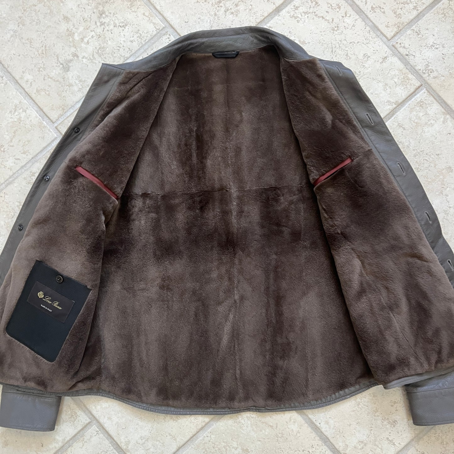 Loro Piana Mink Fur Lined Deerskin Jacket