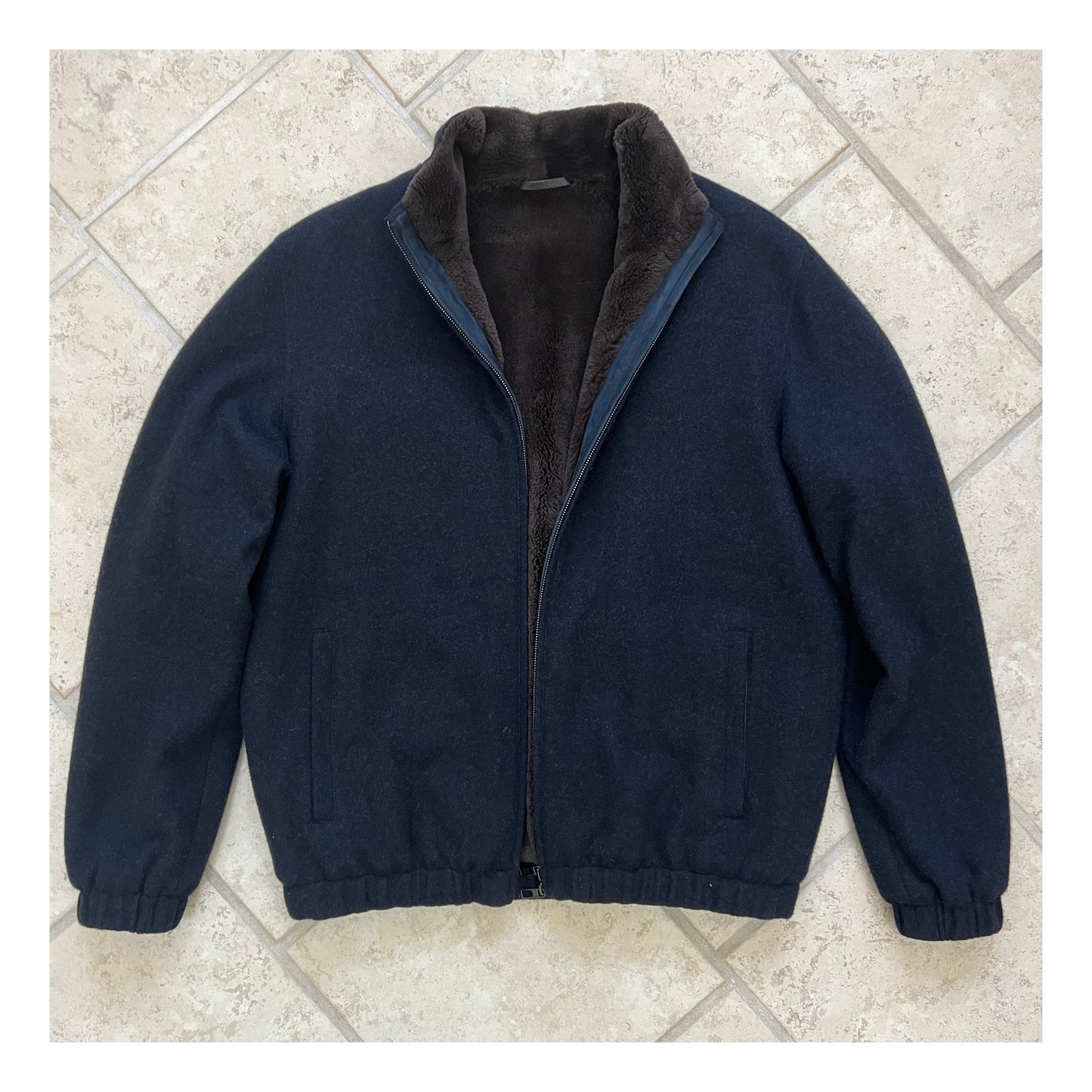 Loro Piana Castorino Fur Cashmere Bomber Jacket